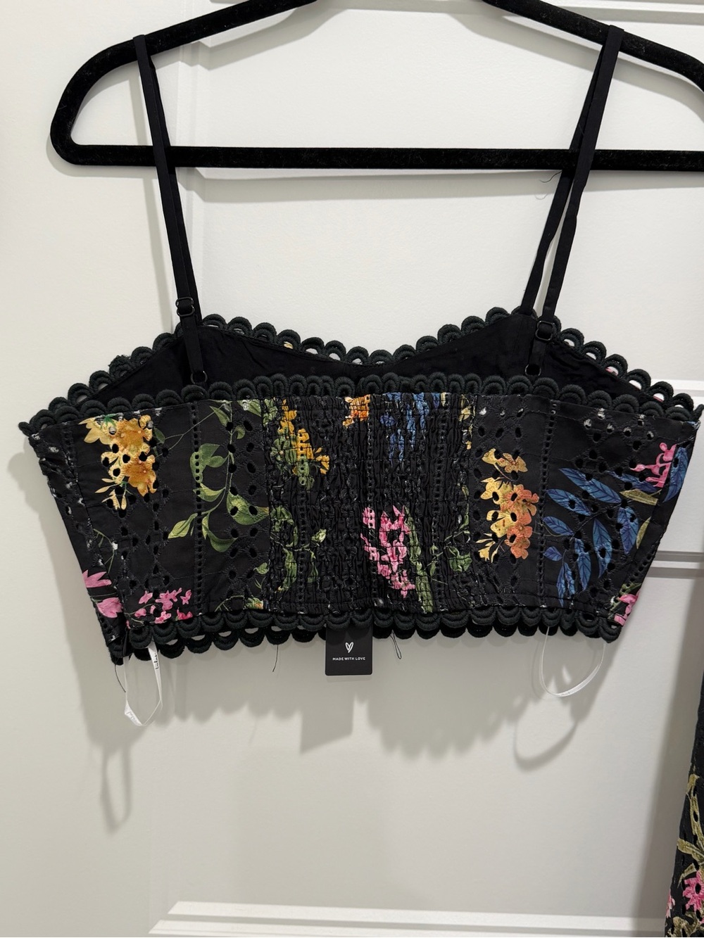 Floral Lace Midi Skirt in Black - Picture 5 of 10